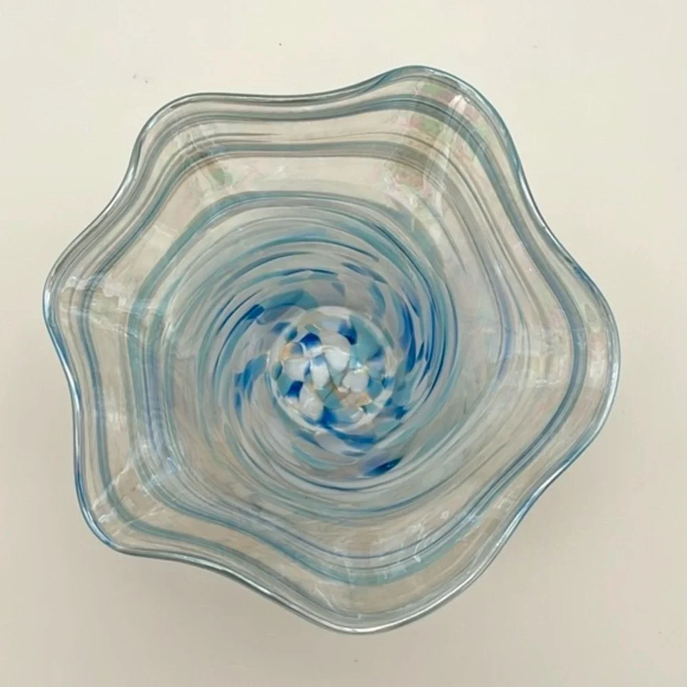 Glass Eye Studio Snowflake Twist Mini Wave Bowl